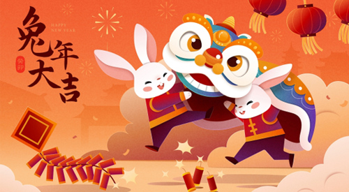 Happy New Year 兔 You_質(zhì)朋儀器2023新年賀詞與放假通知